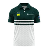 Dark Green Mix White With Logo Pattern Masters Tournament Taylor Made Polo Shirt Style Classic Polo Shirt For Men