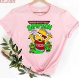 90s Bootleg Turtle Bart Teenage Mutant Ninja Simpson Kowabunga Dude Unisex T-shirt