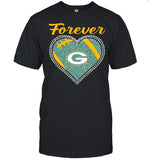Forever Green Bay Packers Heart Diamond shirt