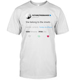 H. Pearl Davis Wearing Future Freebandz She Belong To The Streets T Shirt