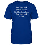 Get Your Waggle Blue Line Back Red Line Back Far Blue Line Back Goal Line Back Again Shirt