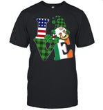 American flag Gnome Love St Patricks Day shirt_1