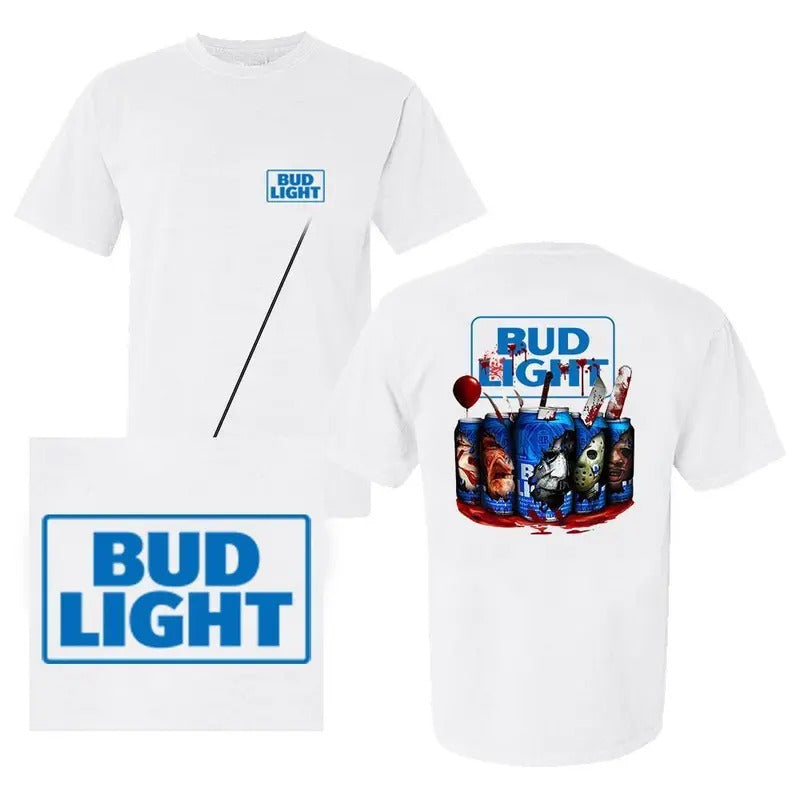 hr Character Bud Light T-shirt - 2 Side - Find Your Look - Dynamic Prints - Unisex Appeal - Colors Galore - All Sizes Offered