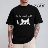 is He Dead Yet T-Shirt Tee Pure Cotton Casual Street Style Crew Neck Short Sleeve T-Shirt Tops Trendy For Women For Men