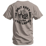 Only Easy Day Was Yesterday Skull Men's T-Shirt