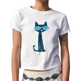 pete the cat graphic baby tee, Y2K Baby Tee, Coquette Cotton Top Fashion Fit