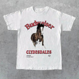 vintage 90s Budweiser Horse Florida T-Shirt, Gift for Her, Gift for Him, Gift for Friend